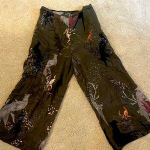 Haute hippie wide leg flower pants